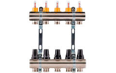 Коллектор  термо с расходомером системы теплый пол 1, латунный SD FORTE