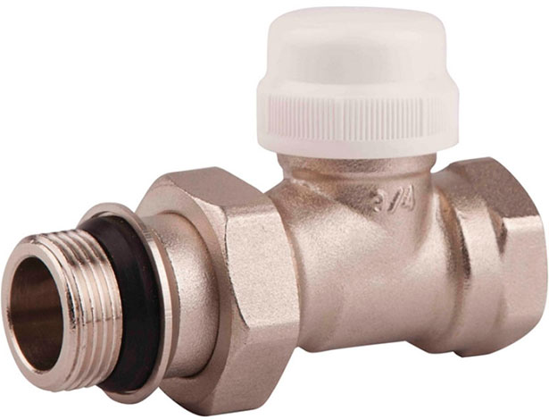 Кран термостатический прямой для радиатора и коллектора 3/4