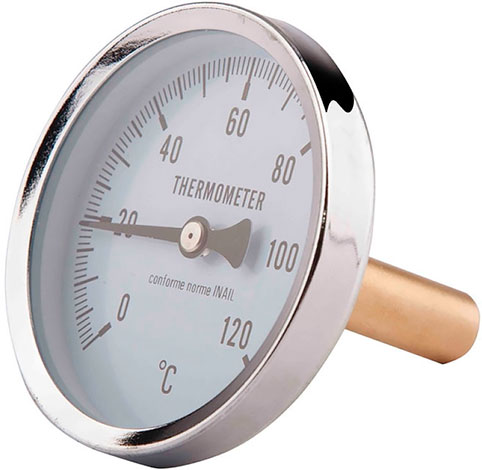Термометр заднего подключения 1/2 Ø 63 мм 120 ºC штуцер 40 мм SD PLUS