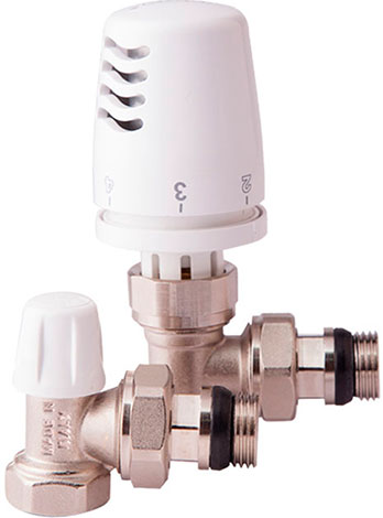 Термостатический комплект угловой в сборе для радиатора 1/2 icma