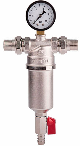 Фильтр самопромывной тонкой очистки 3/4 латунный SD FORTE