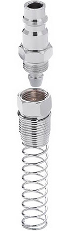 Переходник с пружиной на ответную часть быстроразъемного соединения INTERTOOL