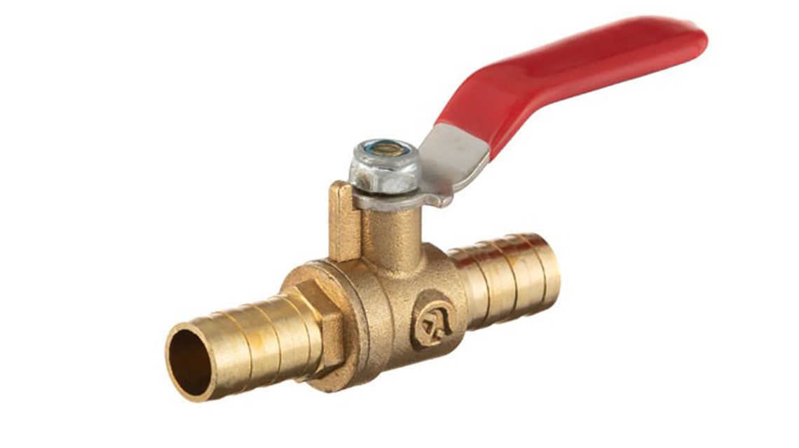 Кран шаровый воздушный латунь на шланг 12 мм STORM