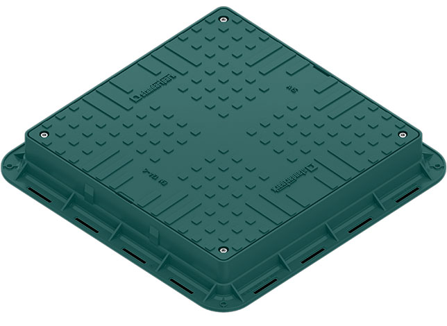 Люк квадратный пластиковый 60 × 60 см 1.5 т