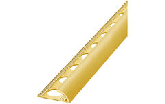 Наружный угловой профиль золото 14,5 мм для плитки 10 мм длина 2500 мм