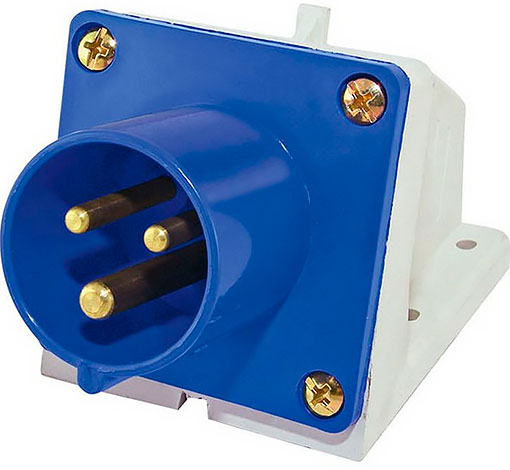 Вилка 513 стационарная 2Р+РЕ 16А 220В IP44 TDM