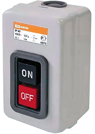 Выключатель кнопочный с блокировкой ВКН-310 3Р 10А 230/400В IP40 TDM