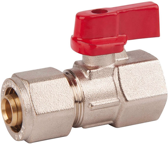Кран шаровый для металлопластиковых труб B × Ø 20 SD FORTE