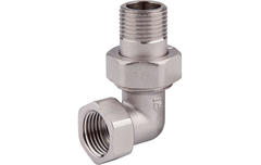 Муфта разъемная угловая никелированная усиленная ВН (американка) SD FORTE