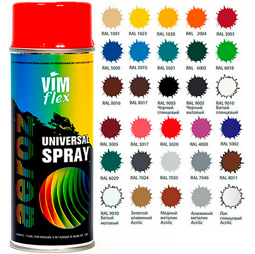 Спрей глянцевый розовый 400 мл VIMFLEX AEROZ UNIVERSAL SPRAY