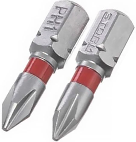 Комплект отверточных насадок PH1 1/4 25 мм S2 2 шт STORM INTERTOOL
