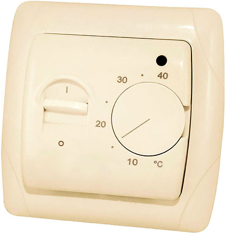 Термостат для теплых полов ТТП 16 А 250 В с датчиком 3 м Онега слоновая кость TDM