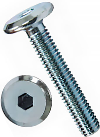 Винт мебельный оцинкованный, плоская головка S5