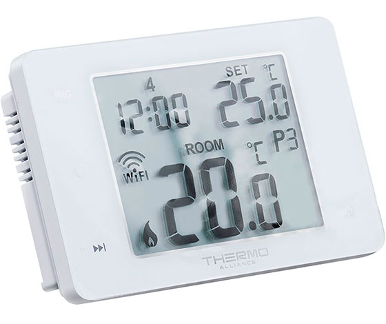 Термостат недельный программируемый сенсорный с WiFi (220v) Thermo Alliance ТА-2701WiFi