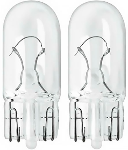 Лампа W5W 12V W2,1 × 9,5D (пара) NEOLUX