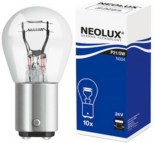 Лампа P21/5W 24V BAY15D NEOLUX