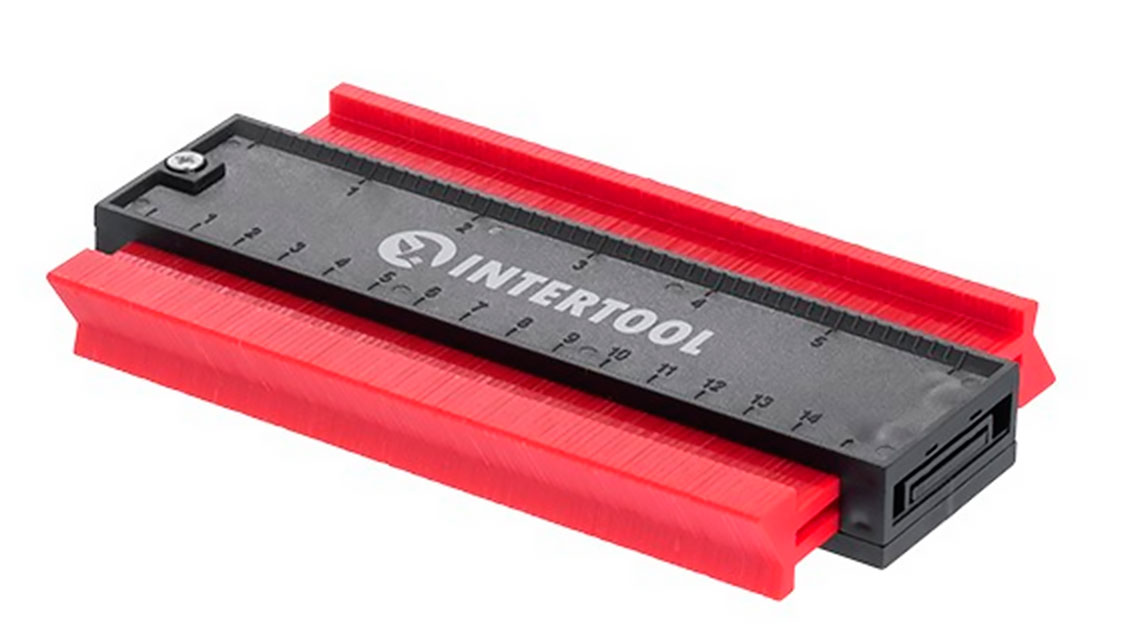 Шаблометр для копирования контура 150 мм ABS, с фиксатором INTERTOOL