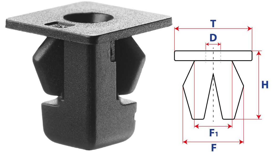 Втулка с квадратной шляпкой 14239