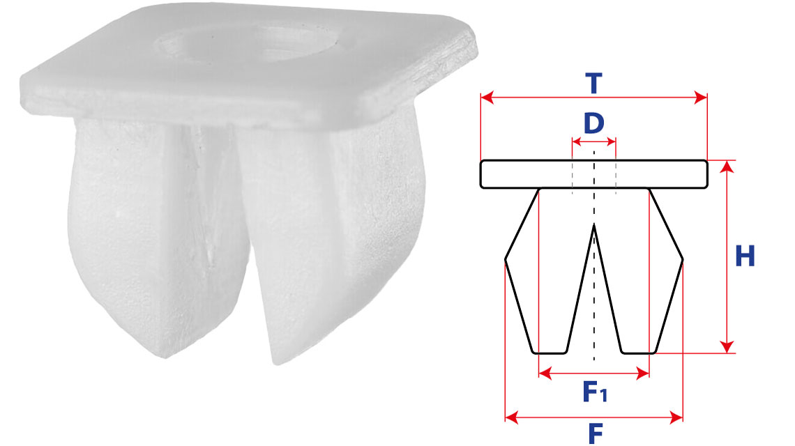 Втулка с квадратной шляпкой 14604