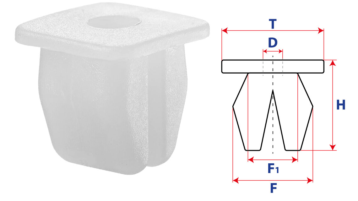 Втулка с квадратной шляпкой 14614