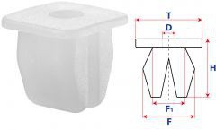 Втулка с квадратной шляпкой 14614
