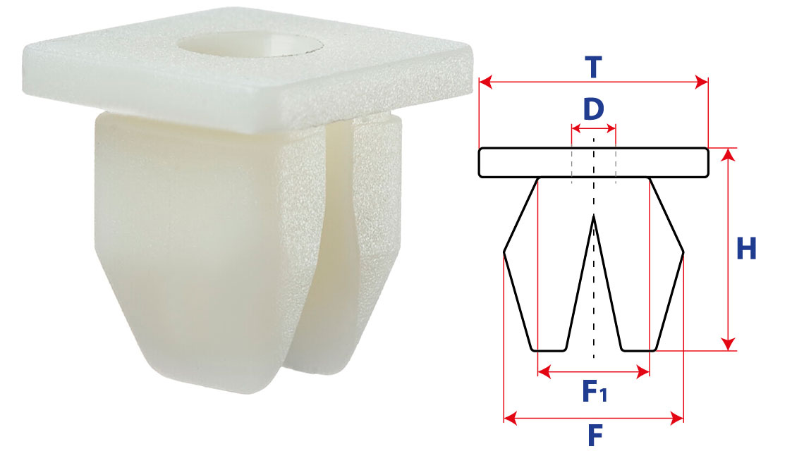 Втулка с квадратной шляпкой 14630