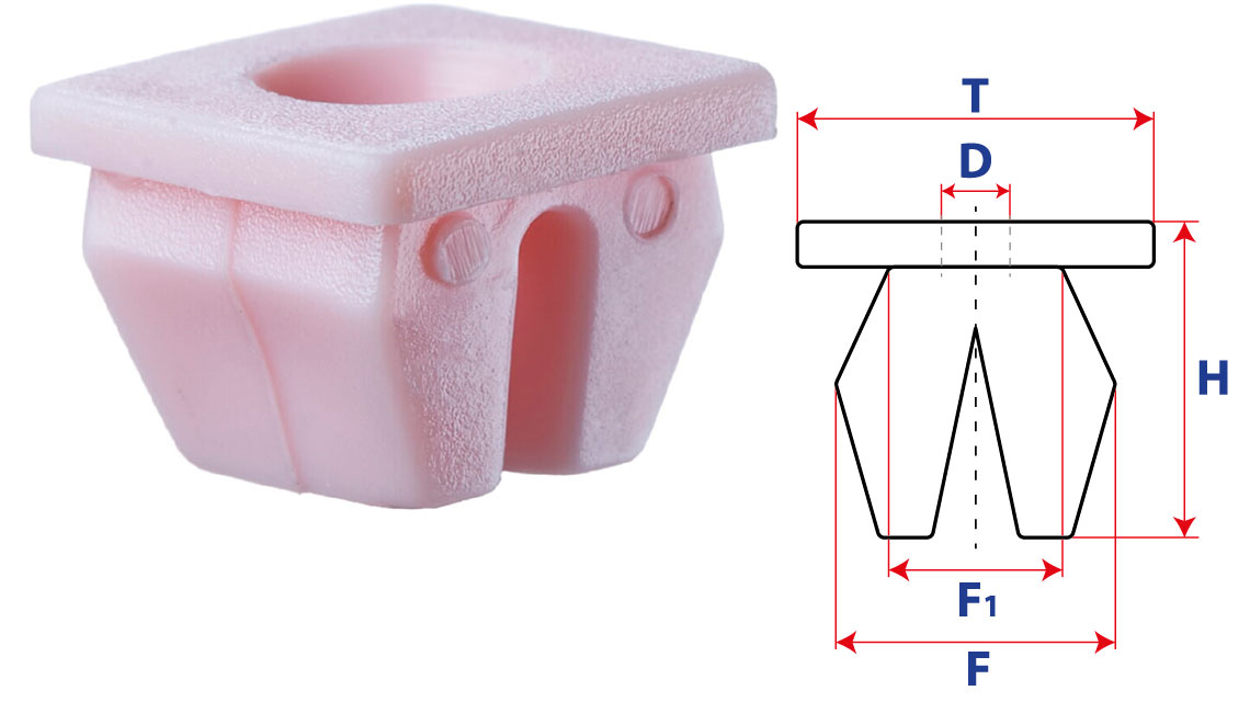 Втулка с квадратной шляпкой 14633