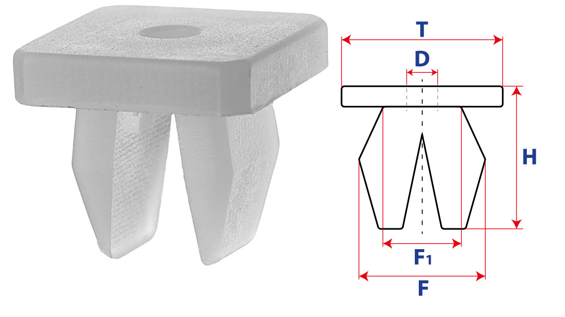 Втулка с квадратной шляпкой 14639