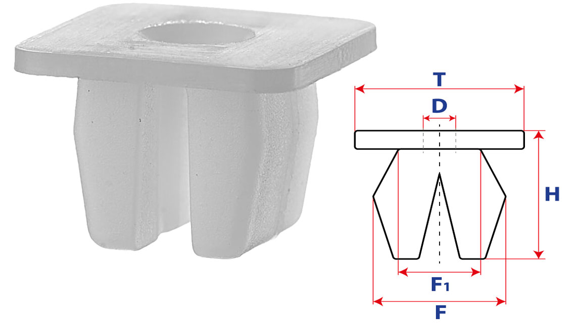Втулка с квадратной шляпкой 14642