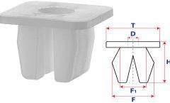 Втулка с квадратной шляпкой 14642