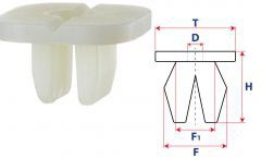 Втулка с квадратной шляпкой 14655
