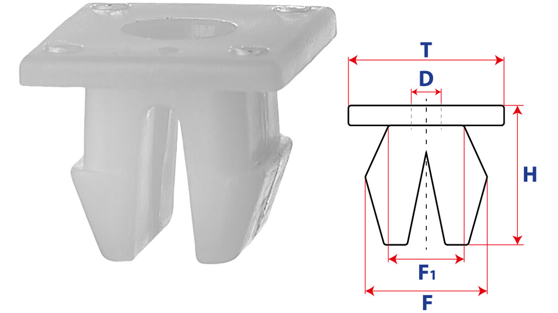 Втулка с квадратной шляпкой 14664