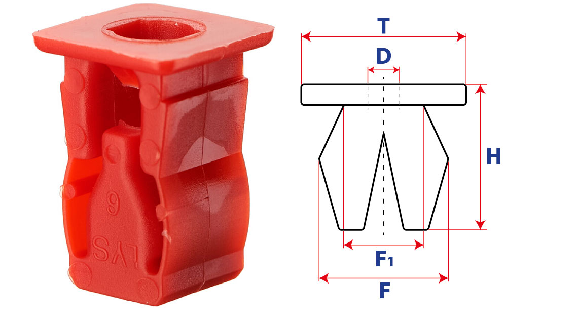 Втулка с квадратной шляпкой 14722