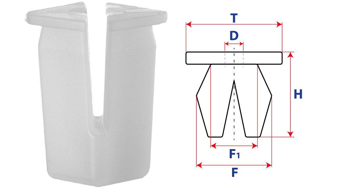 Втулка с квадратной шляпкой 14806