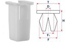 Втулка с квадратной шляпкой 14810