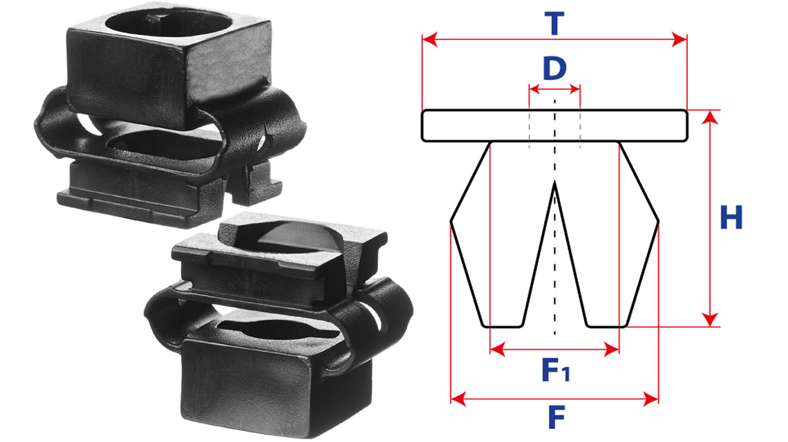 Втулка с квадратной шляпкой 14813