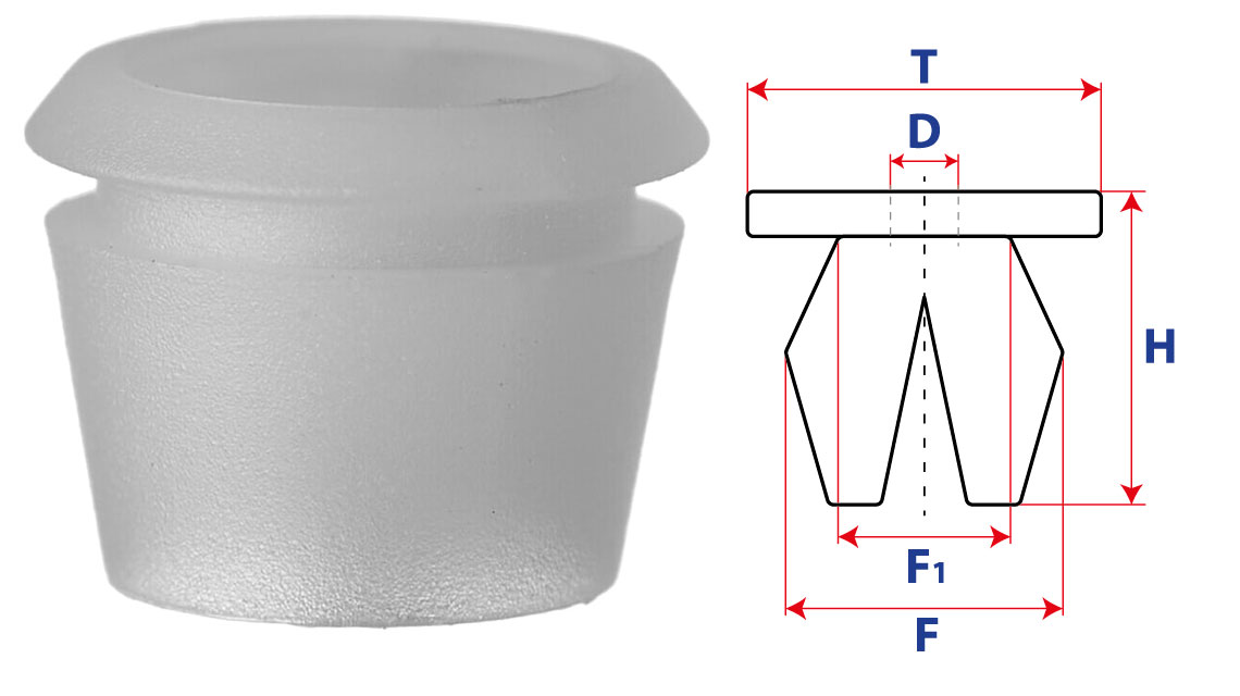 Втулка с круглой шляпкой 14001