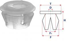 Втулка с круглой шляпкой 14015