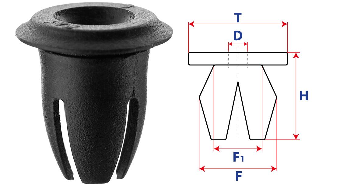 Втулка с круглой шляпкой 14018