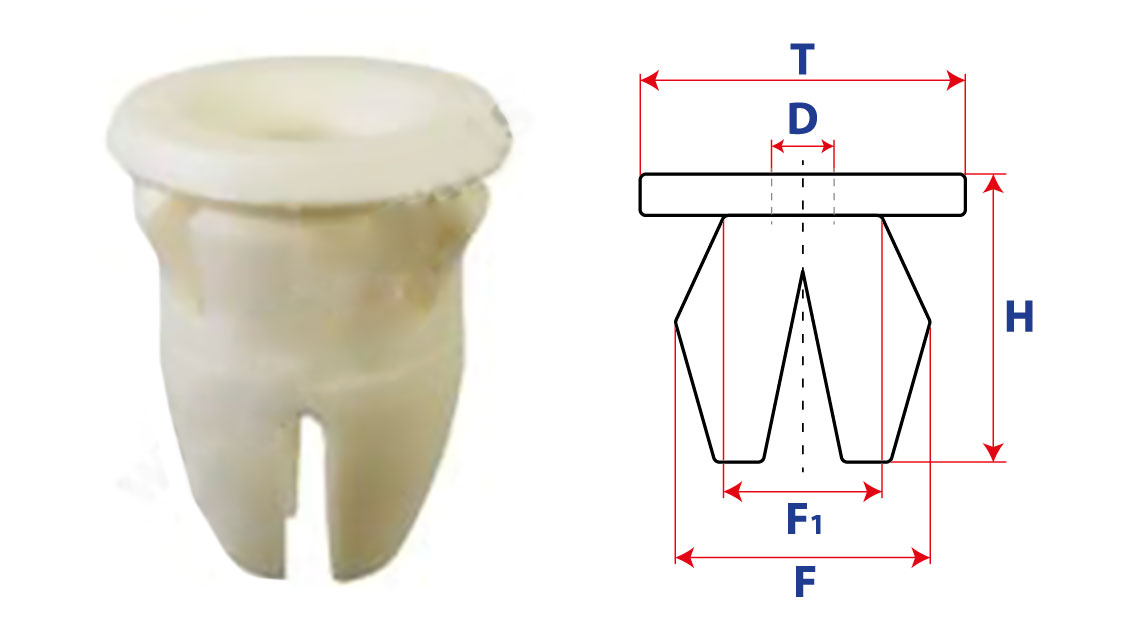 Втулка с круглой шляпкой 14019