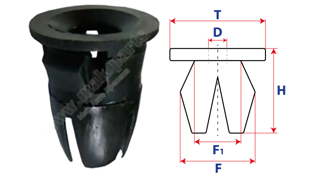 Втулка с круглой шляпкой 14020