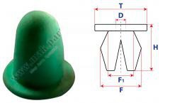 Втулка с круглой шляпкой 14075
