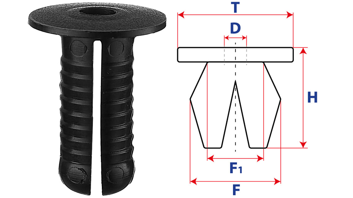 Втулка с круглой шляпкой 14107