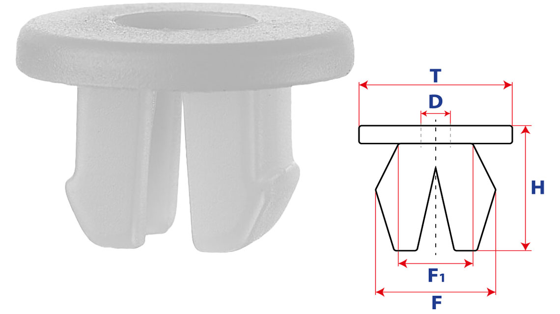 Втулка с круглой шляпкой 14164