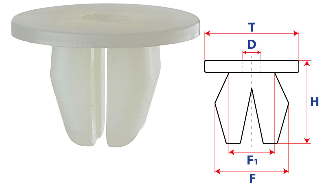 Втулка с круглой шляпкой 14175