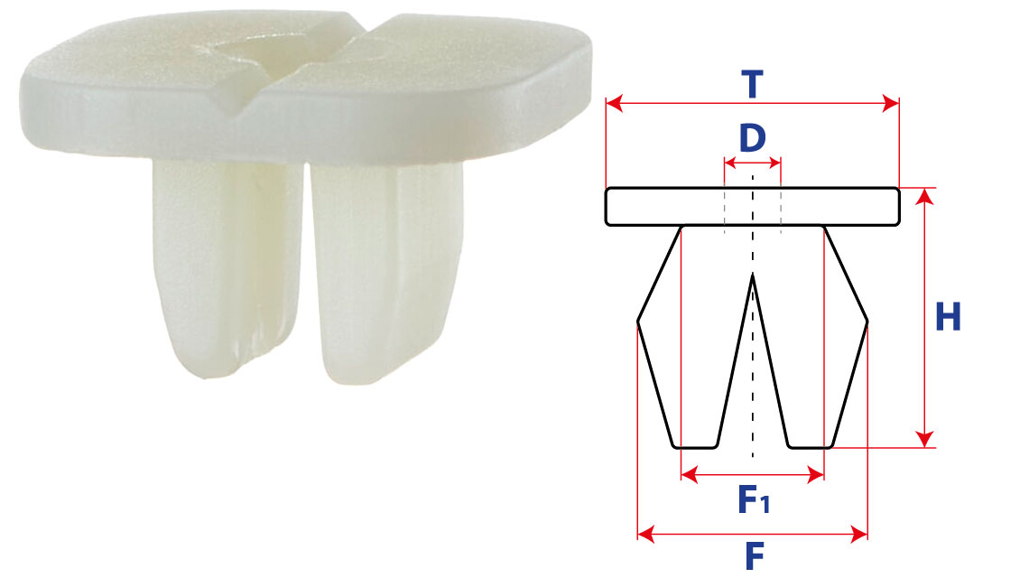 Втулка с круглой шляпкой 14205