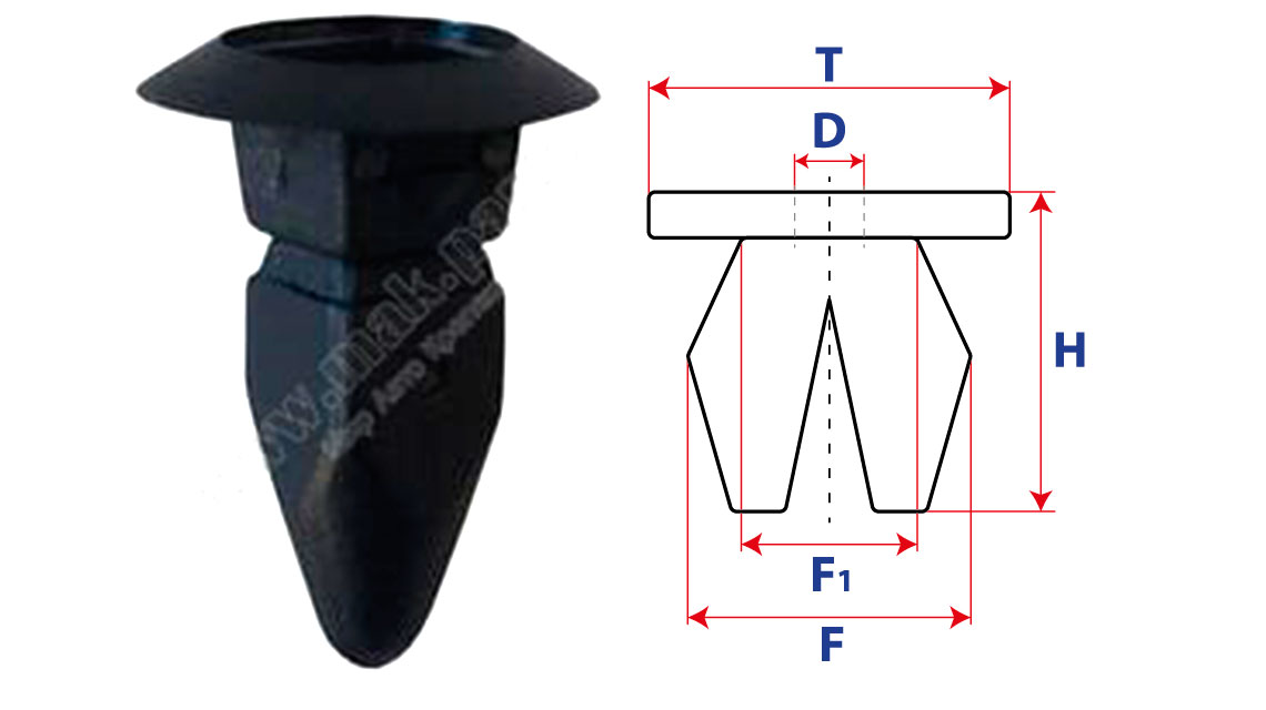 Втулка с круглой шляпкой 14250