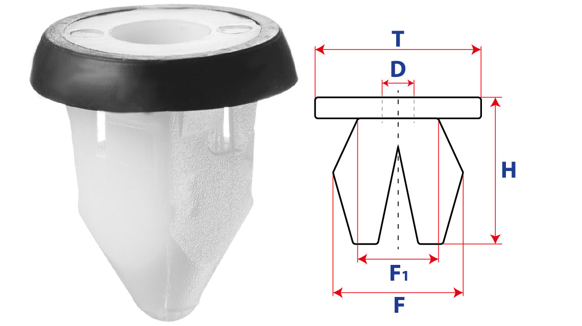 Втулка с круглой шляпкой 14311