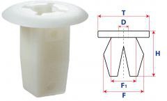 Втулка с круглой шляпкой 14323