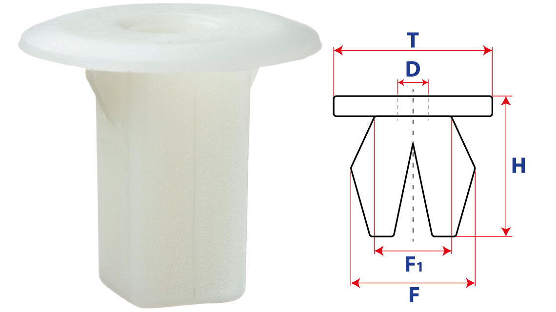 Втулка с круглой шляпкой 14329